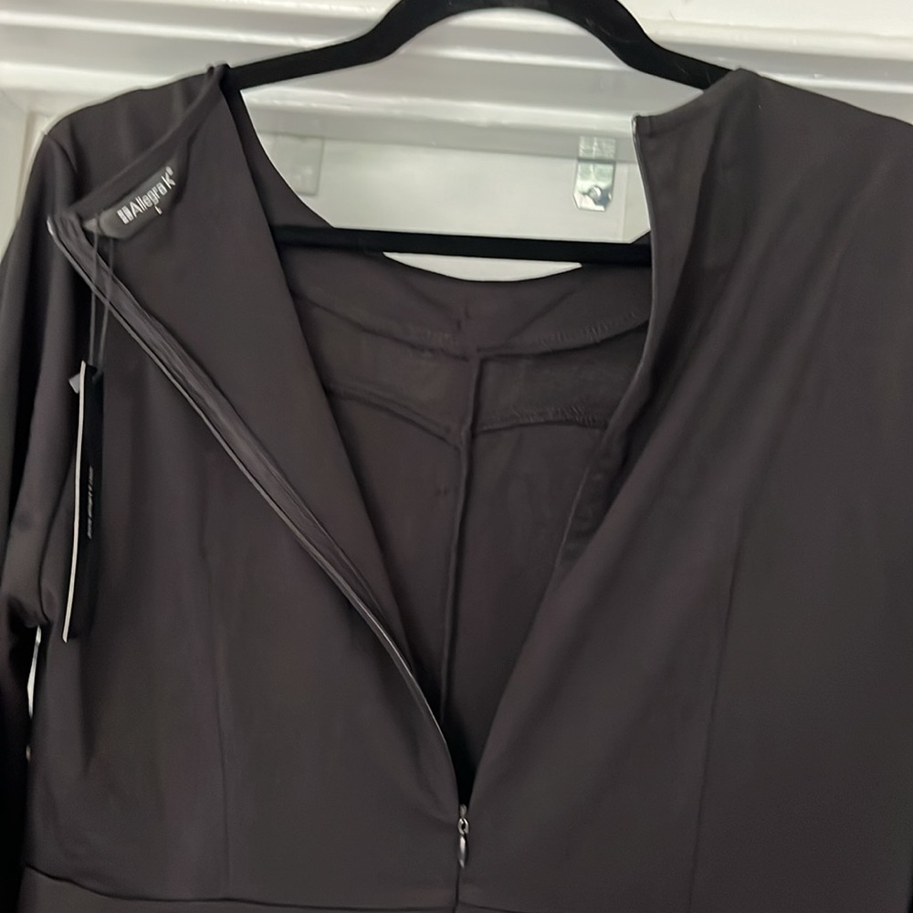Allegra K Womens L Dress Black Contrast Button Decor Long Sleeve Work Office NWT - Picture 10 of 12